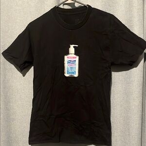 Black T-Shirt with Hand Sanitizer Graphic